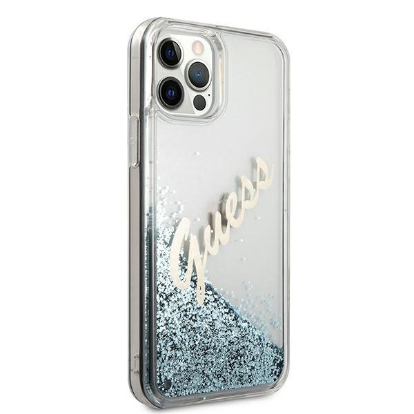 Guess GUHCP12LGLVSBL iPhone 12 Pro Max 6,7" niebieski hardcase Glitter